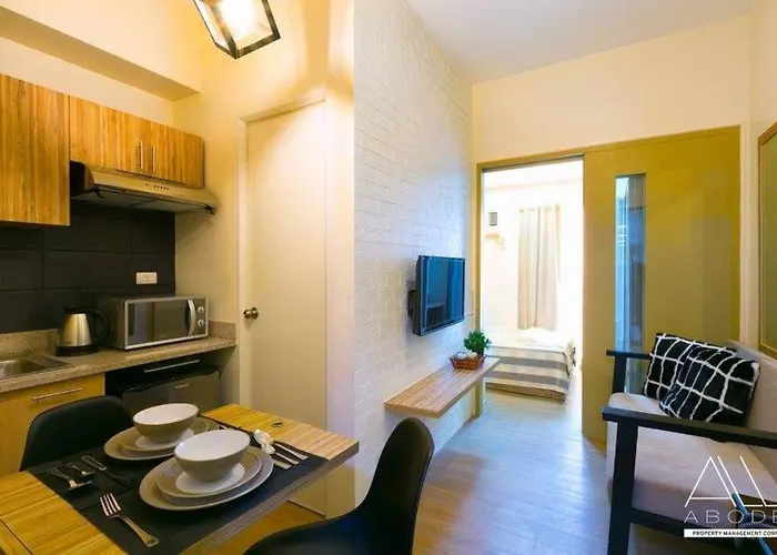 Flat Cami: Scandustrial Design 1-br W/ Balcony Apartment Manila